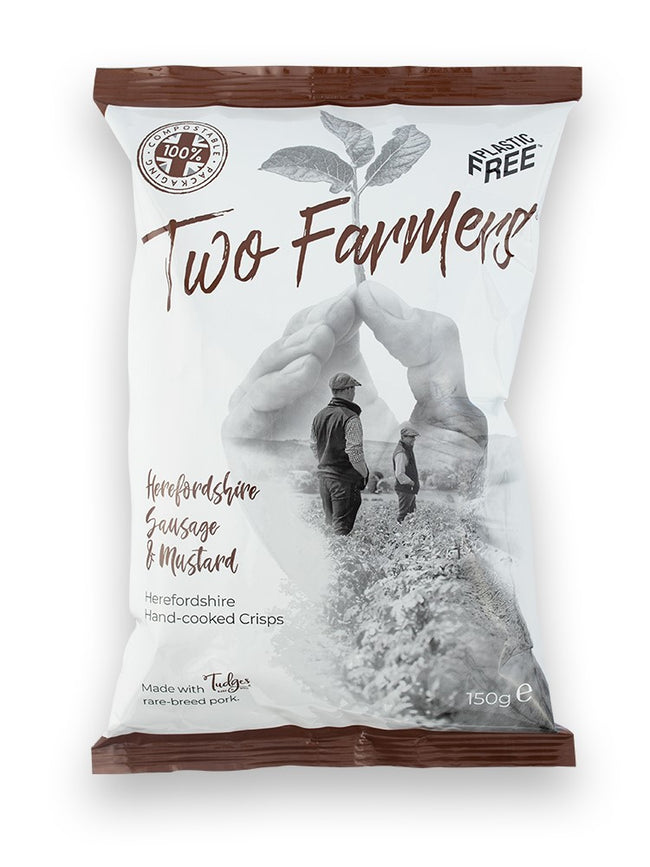 Two Farmers ~ Hand-Cooked Sausage and Mustard Crisps 150g