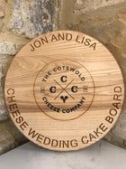 Personalised Cheese Wedding Cake Board