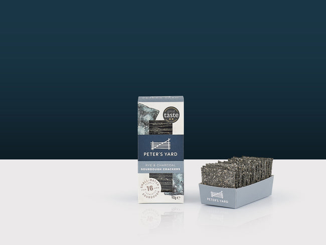 Peters Yard ~ Rye & Charcoal Sourdough Crackers 90g